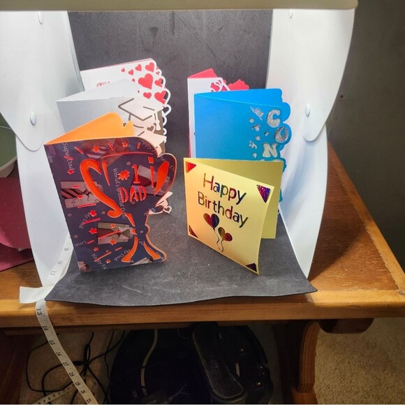 Hand Crafted Colorful All Occasoin Cards Set of 12 - Picture 13 of 16